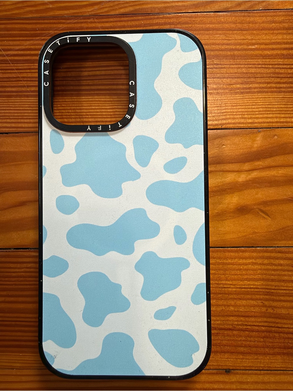 Casetify Light Blue & White Cow Spot iPhone Case